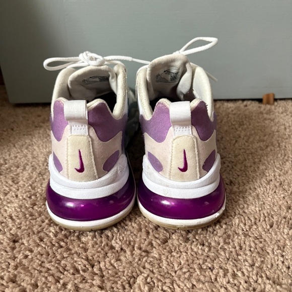 Nike Women's Air Max 270 React Gradient Shift Aurora Purple Size 7.5 - Picture 7 of 13